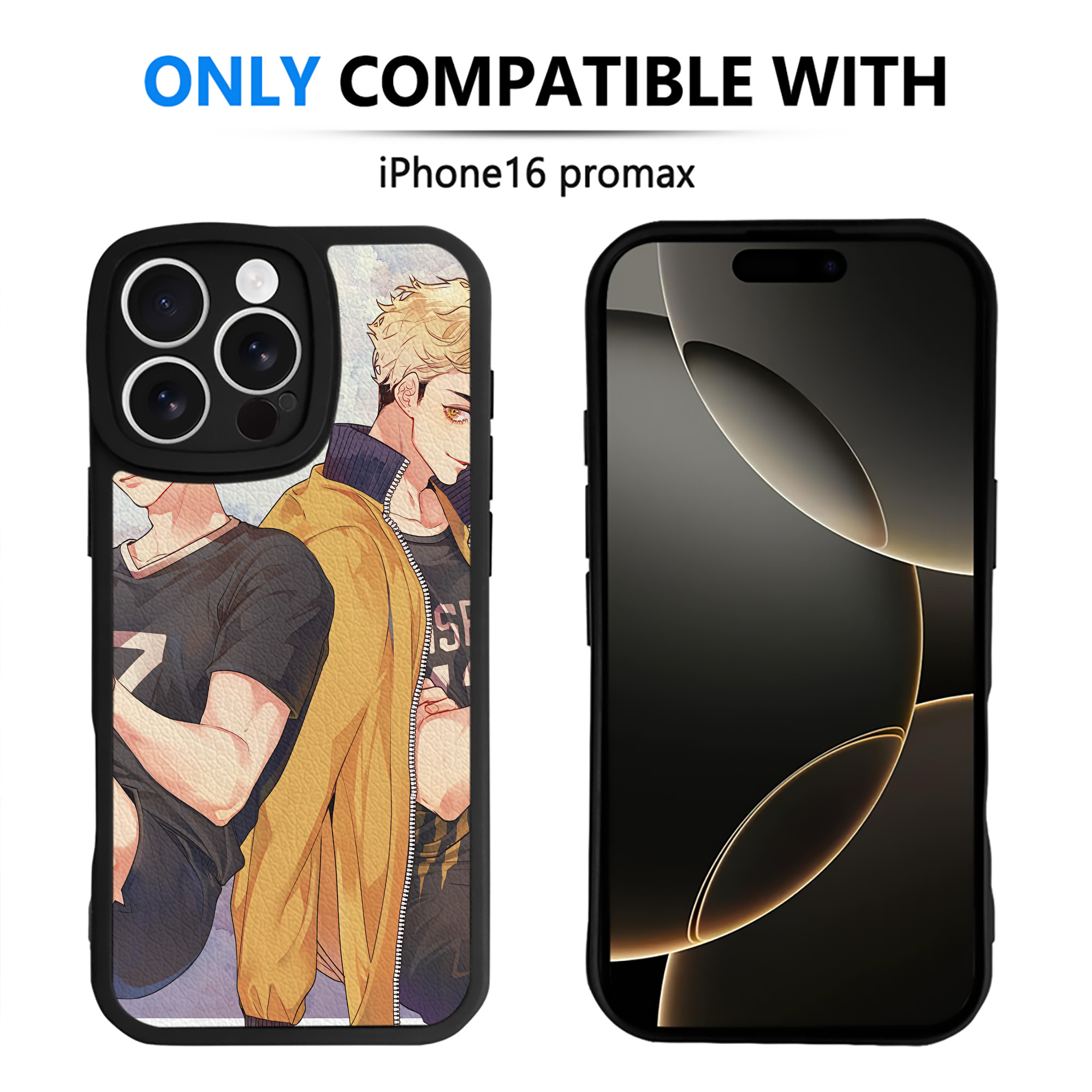 （画像用） ハイキュー!! Haikyu!! 【iPhone 16シリーズ対応】シリコンスマホケース（レザー調） 材質：シリコン